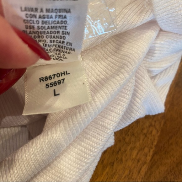 Splendid White Ribbed Tee - Picture 9 of 9